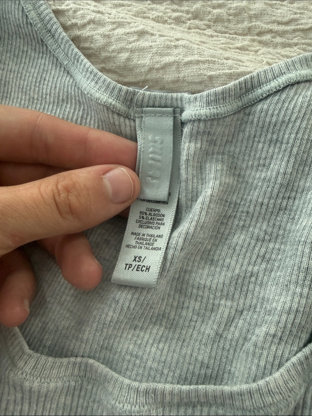 SKIMS Ribbed Scoop Tank - Light Gray - Picture 2 of 2